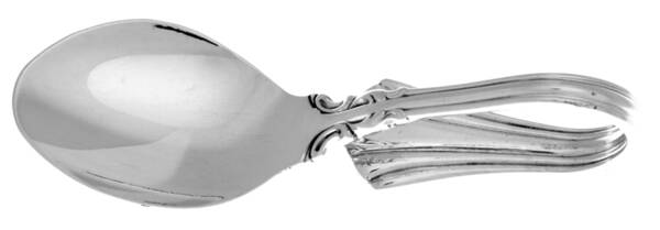 Eighteenth Century (Sterling, 1971, Newer) Baby Spoon with Curved Handle HC