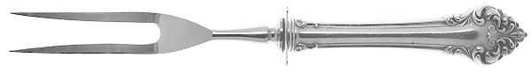 Elegante-L'Elegante (Sterling, 1900-1940) Small Steak Carving Fork with Stainless Prongs