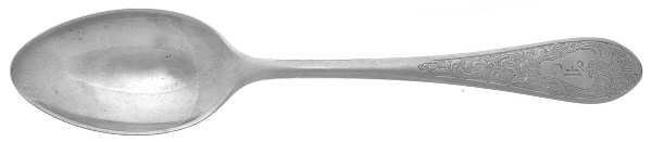 English Antique-Etched (Sterlng, 1895) Monogram Teaspoon