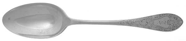 English Antique-Etched (Sterlng, 1895) Monogram Tablespoon (Serving Spoon)