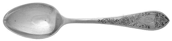 English Antique-Etched (Sterlng, 1895) Monogram Demitasse Spoon