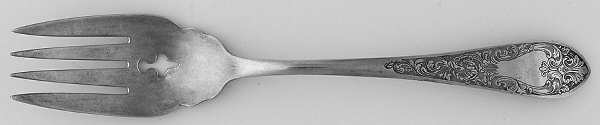 English Antique-Etched (Sterlng, 1895) Pastry Fork