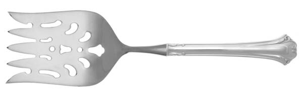 English Chippendale (Sterling, 1984) Fish Serving Fork with Stainless Tines HC
