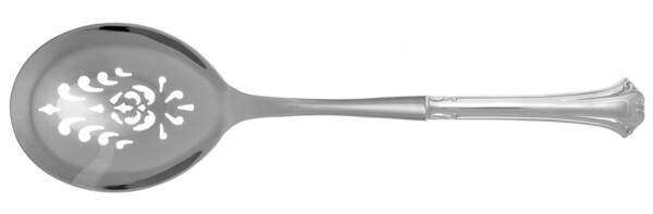 English Chippendale (Sterling, 1984) Casserole Spoon with Pierced Stainless Bowl HC