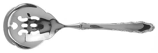 English Provincial (Sterling, 1965) Pierced Serving Spoon with Stainless Bowl