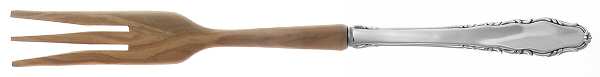 English Provincial (Sterling, 1965) Salad Serving Fork with Wooden Prongs