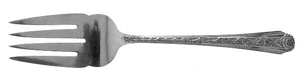 Evangeline (Silverplate, 1937) Medium Solid Cold Meat Serving Fork