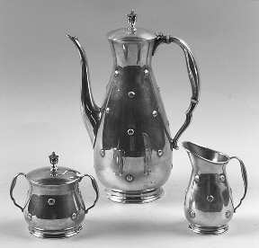 Far East (Sterling, Hollowware) 3-Piece Coffee Set with Coffee Pot