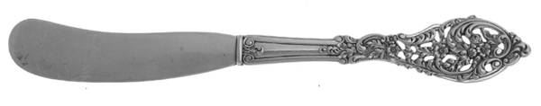 Florentine Lace (Sterling, 1951) Monogram Flat Handle Butter Spreader