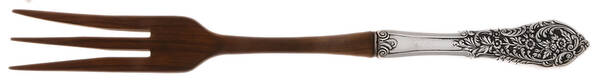 Florentine Lace (Sterling, 1951) Salad Serving Fork with Wooden Prongs