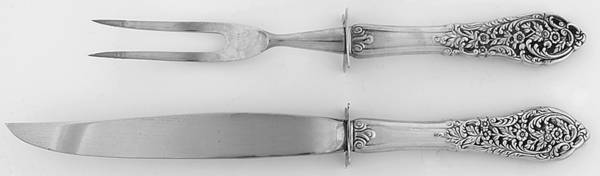 Florentine Lace (Sterling, 1951) Small Steak 2-Piece Carving Set w/Stainless Blade
