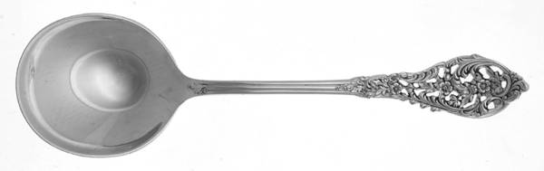 Florentine Lace (Sterling, 1951) Round Bowl Soup Spoon (Gumbo)