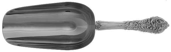Florentine Lace (Sterling, 1951) Ice Scoop with Silverplate Bowl
