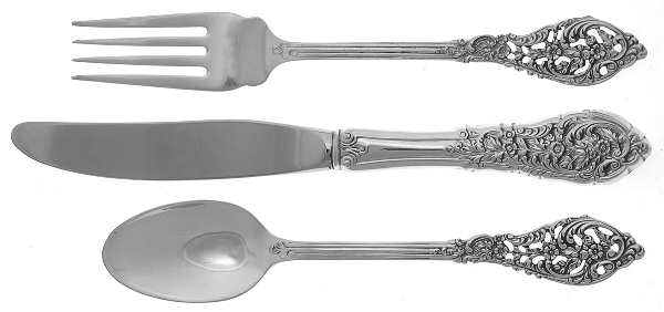 Florentine Lace (Sterling, 1951) 3 Piece Youth Set (Knife, Fork & Spoon)