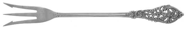 Florentine Lace (Sterling, 1951) Short Handle Pickle/Olive Fork