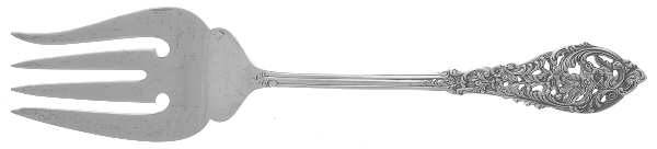 Florentine Lace (Sterling, 1951) Large Solid Cold Meat Serving Fork