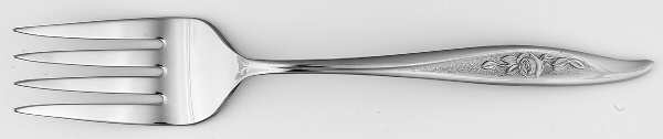 Florentine Rose (Stainless) Medium Solid Cold Meat Serving Fork