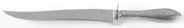 Four Georges-Engraved (Sterling, 1920) Large Stainless Blade Roast Carving Knife