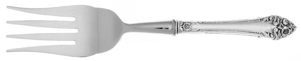 Fragrance (Sterling, 1941, No Monograms) Cold Meat Fork Large, Stainless Tines HC