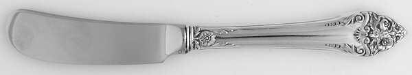 Fragrance (Sterling, 1941, No Monograms) Butter Spreader Hollow Hdl-Paddle/Stainless Blade