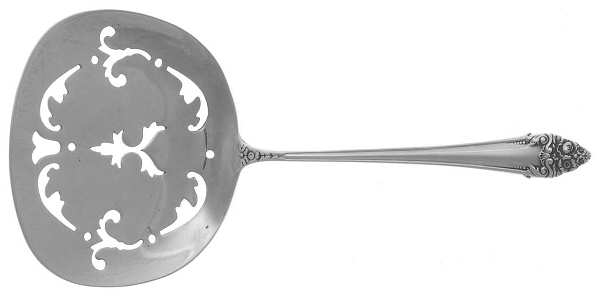 Fragrance (Sterling, 1941, No Monograms) Solid Bon Bon Spoon with Pierced Bowl