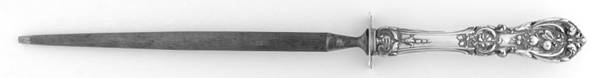 Francis I (Sterling, Eagle-R-Lion, 1907) Large Knife Sharpener-Steel Rod w/Sterling Guard