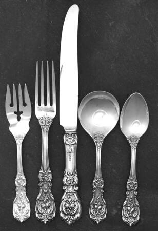 Francis I (Sterling, Eagle-R-Lion, 1907) 40  Piece Estate Set