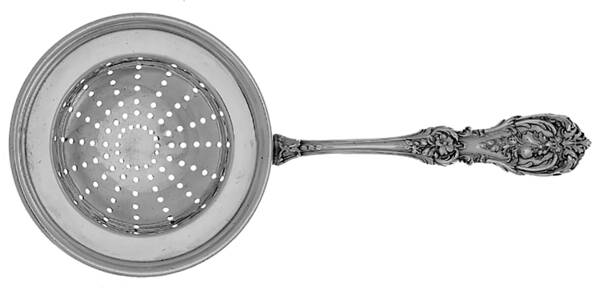 Francis I (Sterling, Eagle-R-Lion, 1907) Solid Individual Overcup Tea Strainer