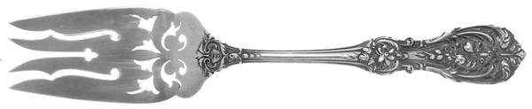 Francis I (Sterling, Eagle-R-Lion, 1907) Small Pierced Cold Meat Serving Fork