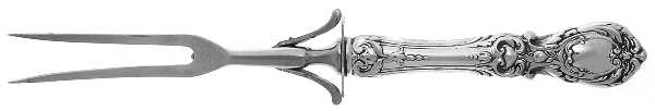 Francis I (Sterling, Eagle-R-Lion, 1907) Large Stainless-Prong Roast Carving Fork