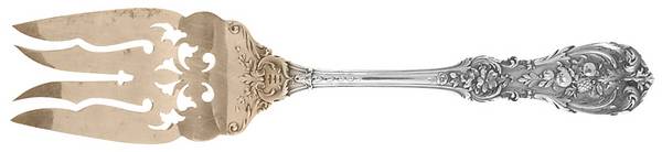 Francis I (Sterling, Eagle-R-Lion, 1907) Cold Meat Serving Fork Large Pierce