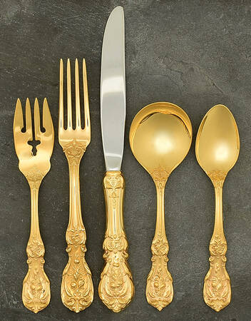 Francis I-Gold Vermeil (Sterling) 5 Piece Place Size Setting