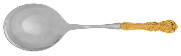 Francis I-Gold Vermeil (Sterling) Casserole Spoon with Smooth Stainless Bowl HC