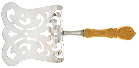 Francis I-Gold Vermeil (Sterling) Asparagus Server with Sterling Hood HC