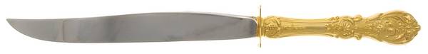 Francis I-Gold Vermeil (Sterling) Large Stainless Blade Roast Carving Knife