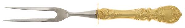 Francis I-Gold Vermeil (Sterling) Large Stainless-Prong Roast Carving Fork