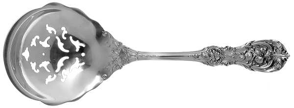 Francis I-Gold Vermeil (Sterling) Large Pierced Pea Serving Spoon