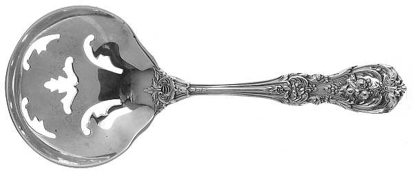 Francis I-Gold Vermeil (Sterling) Solid Bon Bon Spoon with Pierced Bowl