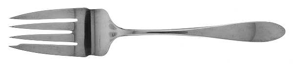 French Antique (Sterling, 1901) Large Solid Cold Meat Serving Fork