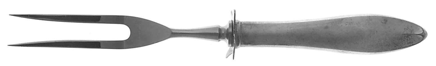 French Antique (Sterling, 1901) Small Carving Fork W/Sterling Guard