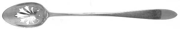 French Antique (Sterling, 1901) Pierced Bowl Short Handle Olive Spoon