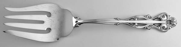 French Lace (Silverplate, 1983) Medium Solid Cold Meat Serving Fork