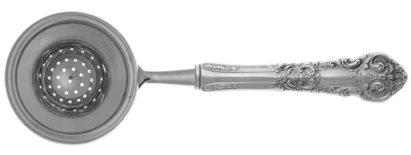 French Renaissance (Sterling, 1941, No Monos) Tea Strainer Overcup Serving-Stainless Bowl HC