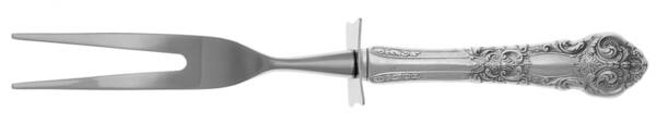 French Renaissance (Sterling, 1941, No Monos) Carving Fork Small with Stainless Prongs HC