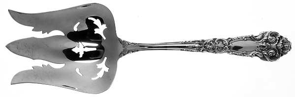 French Renaissance (Sterling, 1941, No Monos) Solid Salad Serving Fork