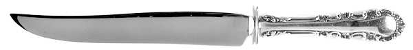 Georgian Rose (Sterling, 1941, No Monograms) Large Stainless Blade Roast Carving Knife