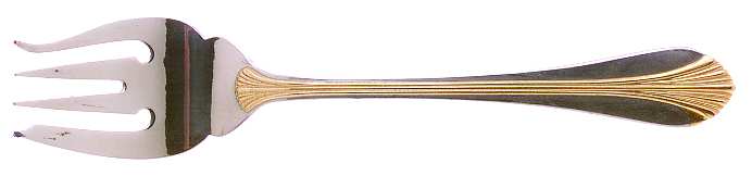 Golden Ariel (Stainless, Gold Accent) Individual Salad Fork