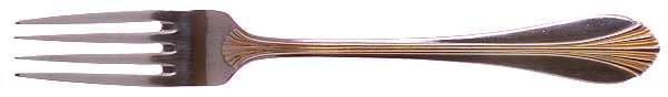 Golden Ariel (Stainless, Gold Accent) Fork