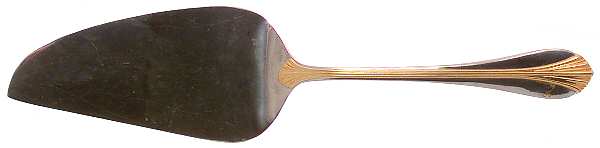 Golden Ariel (Stainless, Gold Accent) Pie and Cake Server, Solid Piece