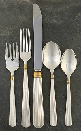 Golden Ashmont (Sterling, 1991, Gold Accent) 4 Piece Dinner Size Setting
